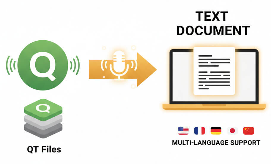 qt to text conversion