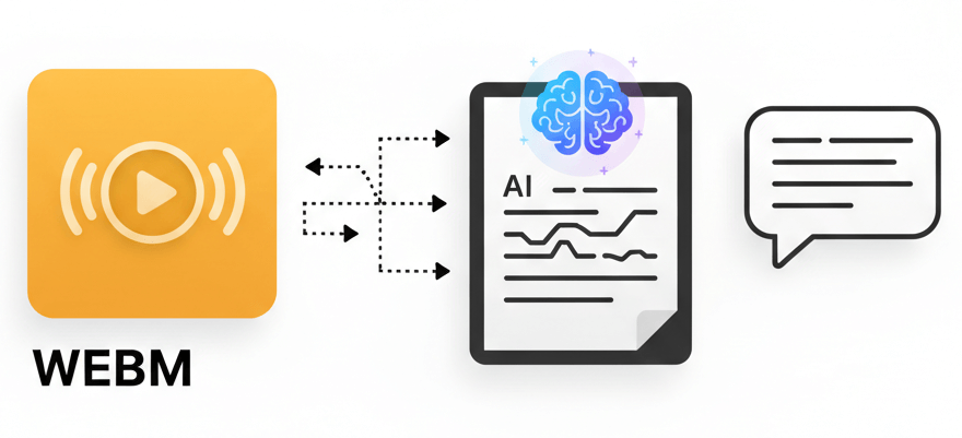 webm to text conversion